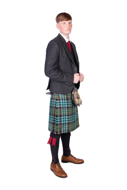 Hunting Nicolson Muted / Lovat Charcoal Tweed Kilt Hire Outfit