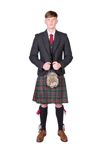 John Muir Way / Lovat Charcoal Tweed Kilt Hire Outfit