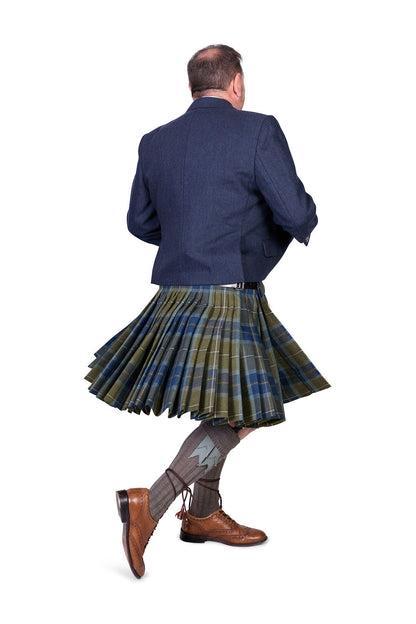Scottish Borderland Weathered / Lovat Navy Tweed Kilt Hire Outfit
