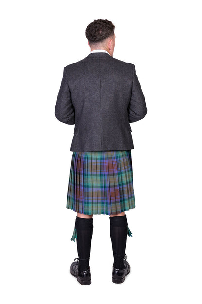 Isle of Skye / Lovat Charcoal Tweed Kilt Hire Outfit