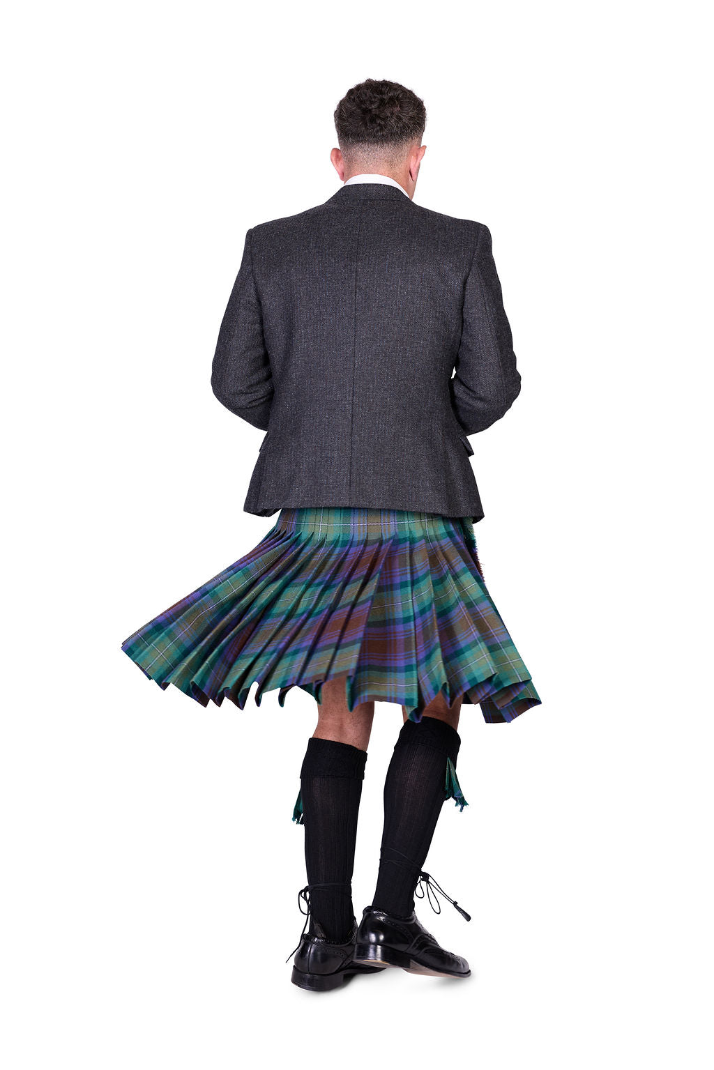 Isle of Skye / Lovat Charcoal Tweed Kilt Hire Outfit