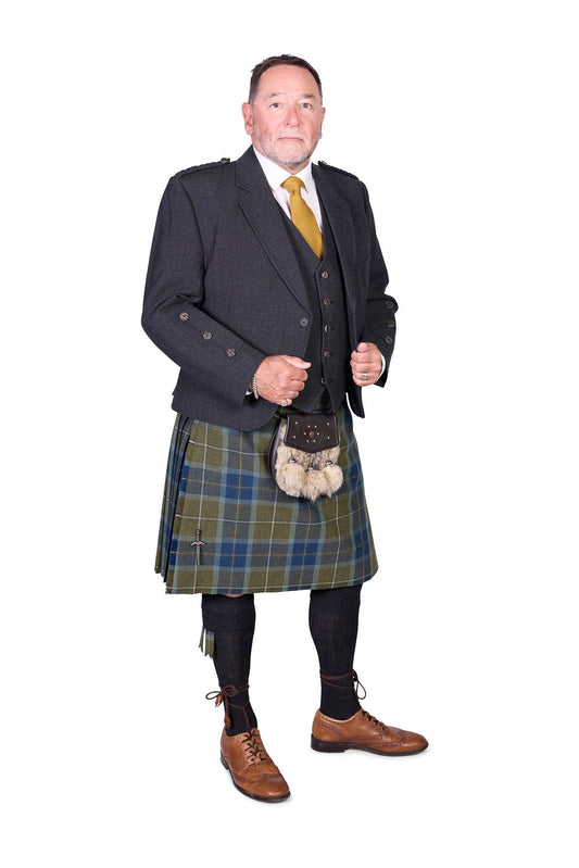 Scottish Borderland Weathered / Charcoal Holyrood Kilt Hire Outfit