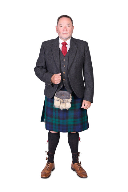 Black Watch / Lovat Charcoal Tweed Kilt Hire Outfit