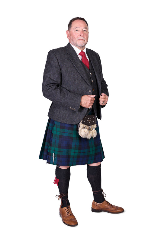 Black Watch / Lovat Charcoal Tweed Kilt Hire Outfit