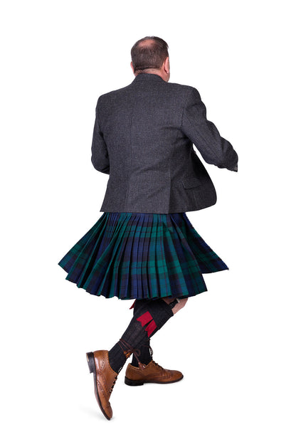 Black Watch / Lovat Charcoal Tweed Kilt Hire Outfit