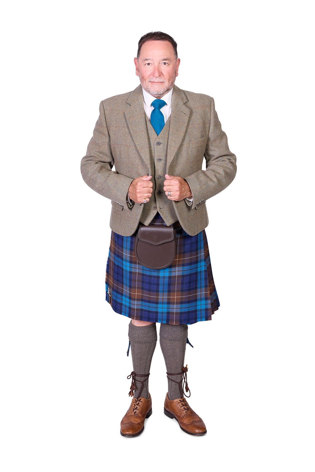 Blue Buchanan / Lovat Nicolson Tweed Kilt Hire Outfit