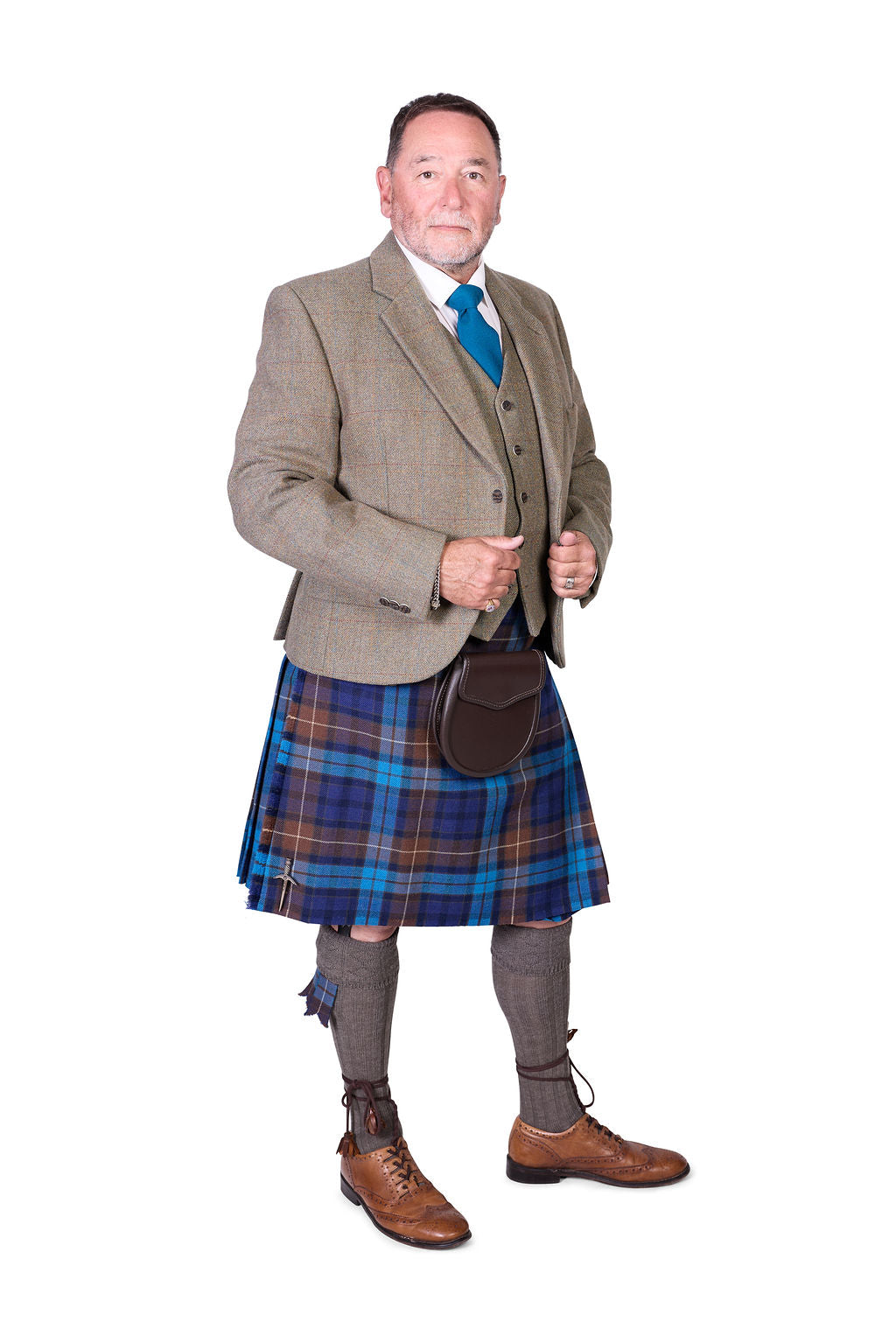 Blue Buchanan / Lovat Nicolson Tweed Kilt Hire Outfit