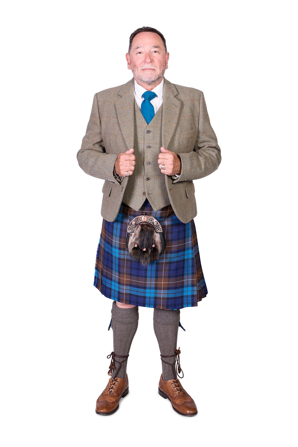 Blue Buchanan / Lovat Nicolson Tweed Kilt Hire Outfit