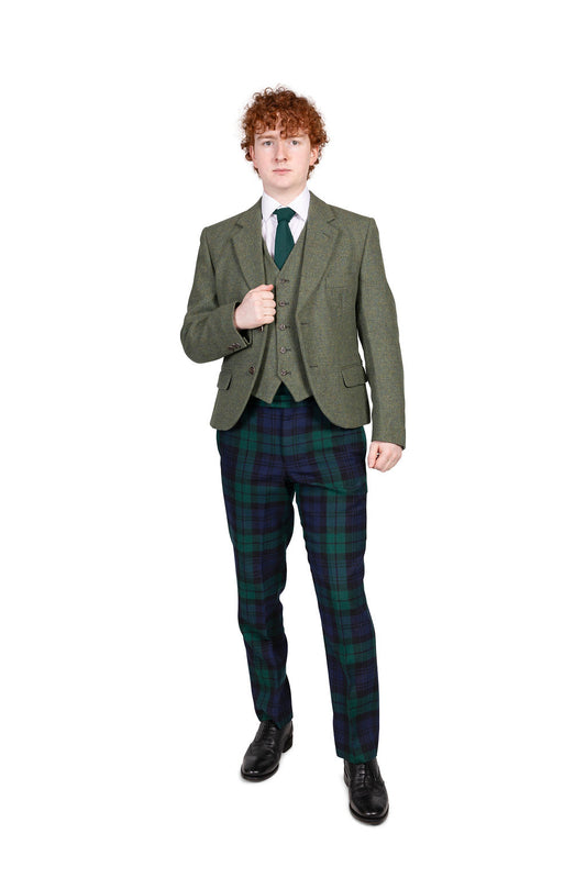 Black Watch Trews / Lovat Green Tweed Hire Outfit