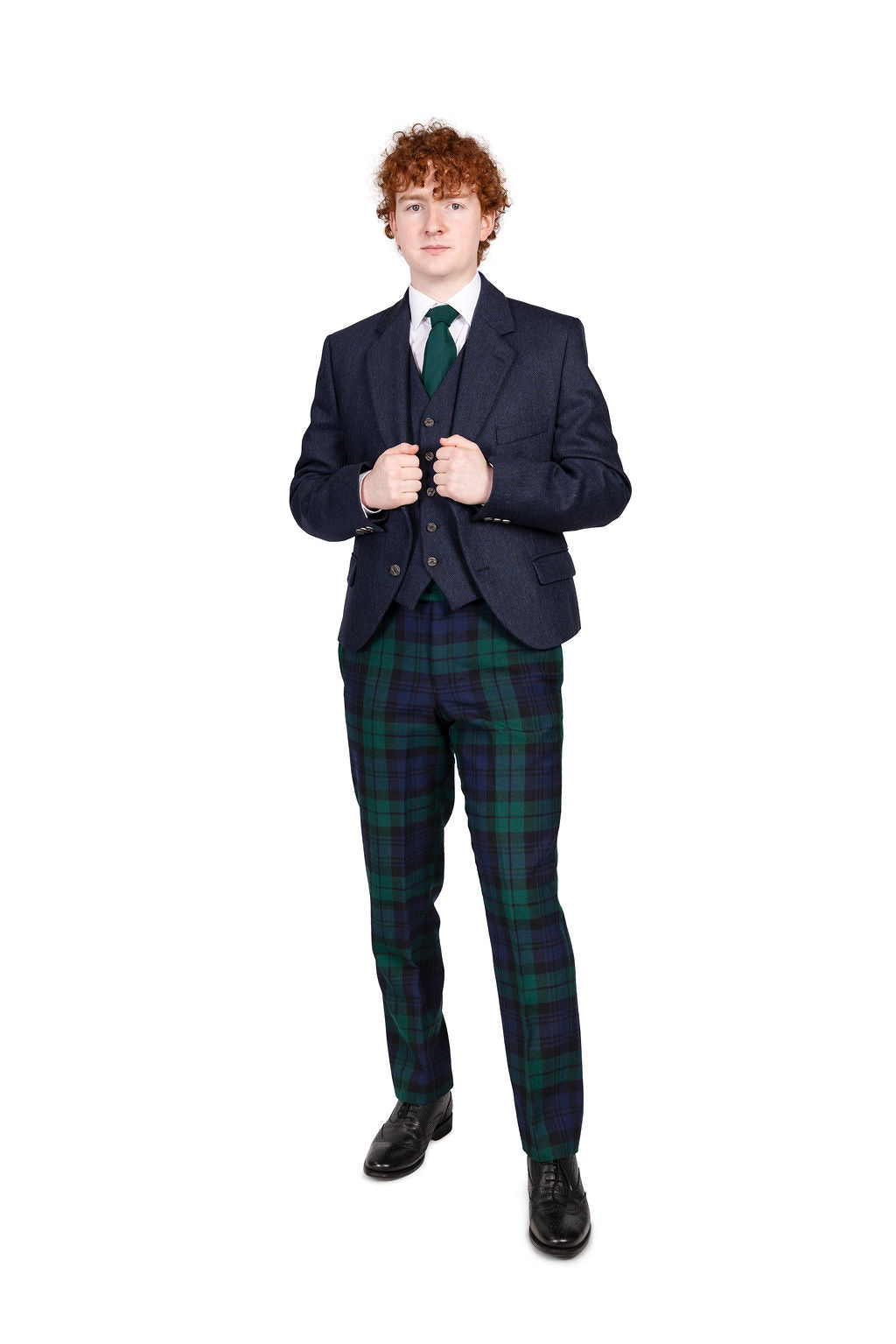 Black Watch Trews / Lovat Navy Tweed Hire Outfit