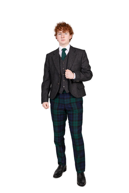 Black Watch Trews / Lovat Charcoal Tweed Hire Outfit