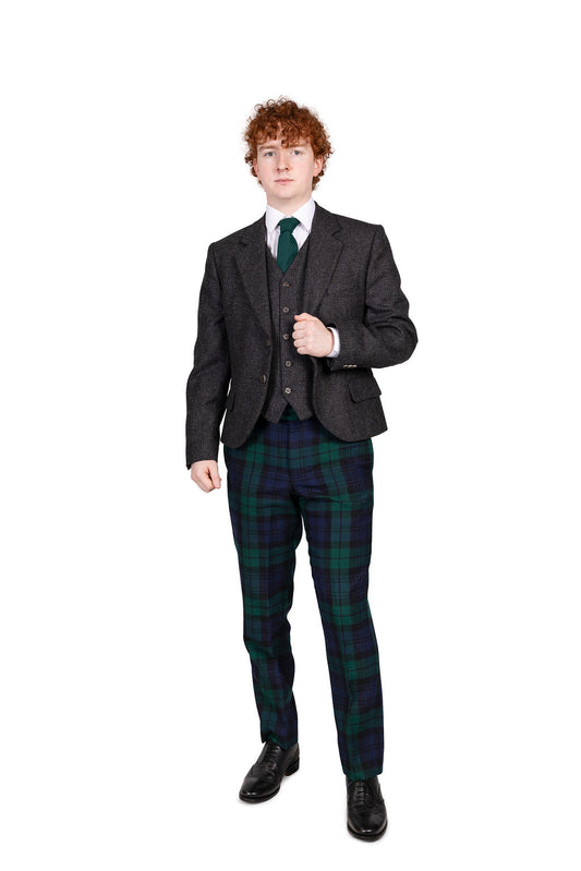 Black Watch Trews / Lovat Charcoal Tweed Hire Outfit