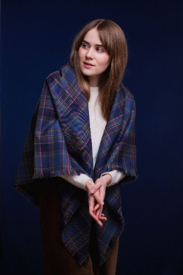 Highland Mist Tartan Shawl