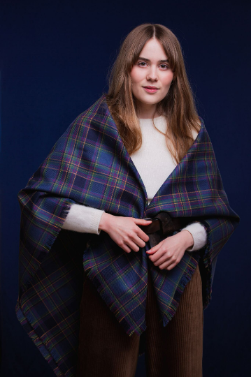 Highland Mist Tartan Shawl