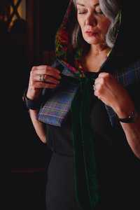 Pure Wool Cape - YOUR OWN TARTAN- Hooded Cape made in Scottish Tartan with Liberty Fabric Lining