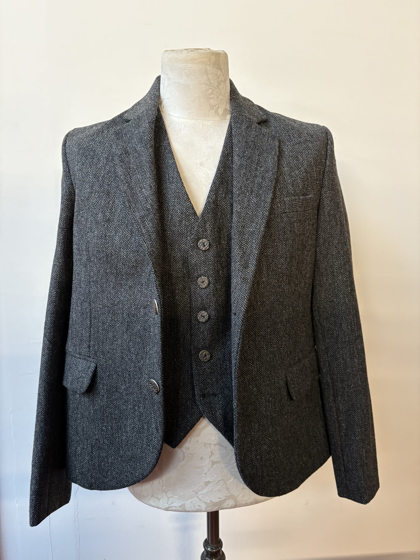 Sale Grey Lovat Tweed Jacket And Waistcoat