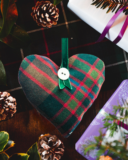 Tartan Scented Herb Hanging Heart Sachet by LoullyMakes