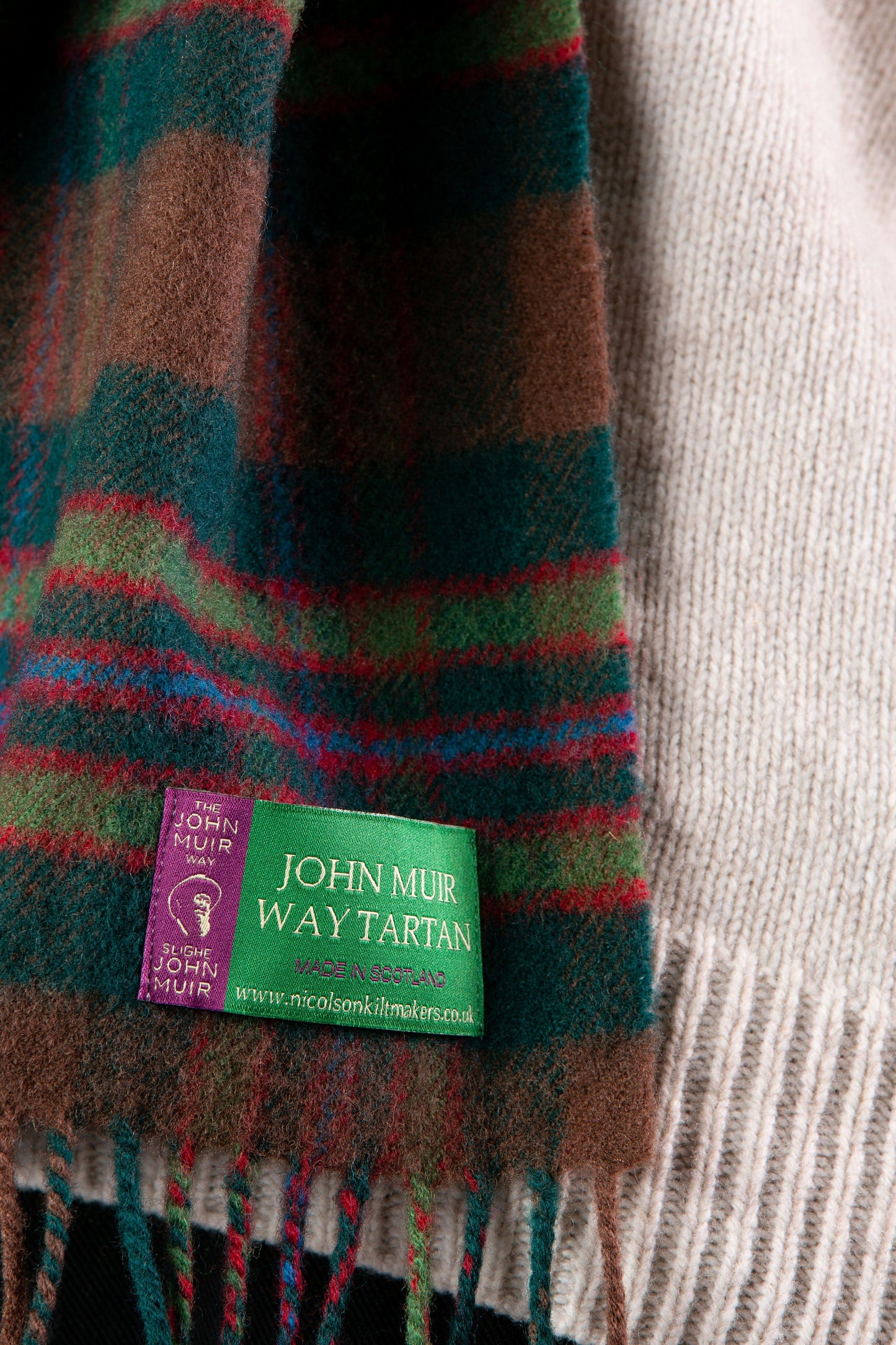 John Muir Way Tartan Lambswool Scarf