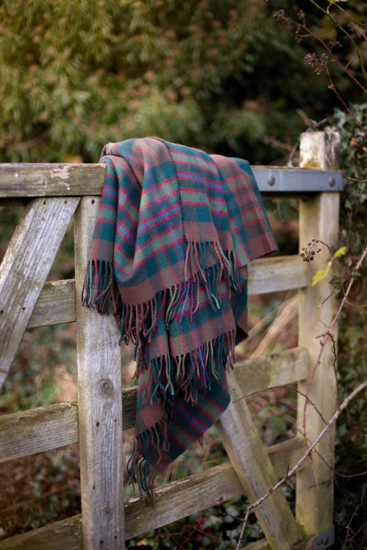 John Muir Way Tartan Lambswool Blanket