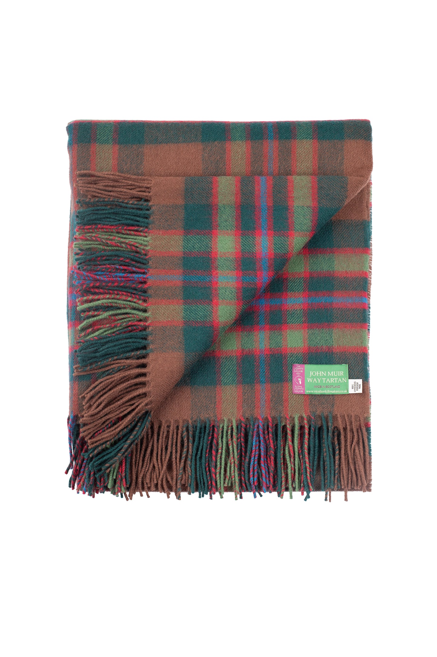 John Muir Way Tartan Lambswool Blanket