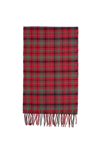 Nicolson Red Muted Tartan Lambswool Scarf