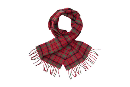 Nicolson Red Muted Tartan Lambswool Scarf