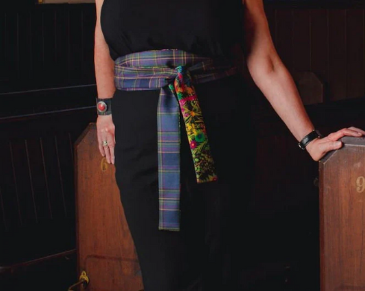 Reversible Sash Belt - Choose Your Own Tartan - with Liberty Fabric