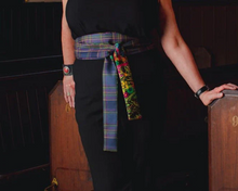 Load image into Gallery viewer, Reversible Sash Belt -YOUR OWN TARTAN -with Liberty Fabric