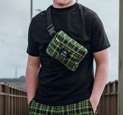 GNK x Xbox Tartan Crossbody Bag