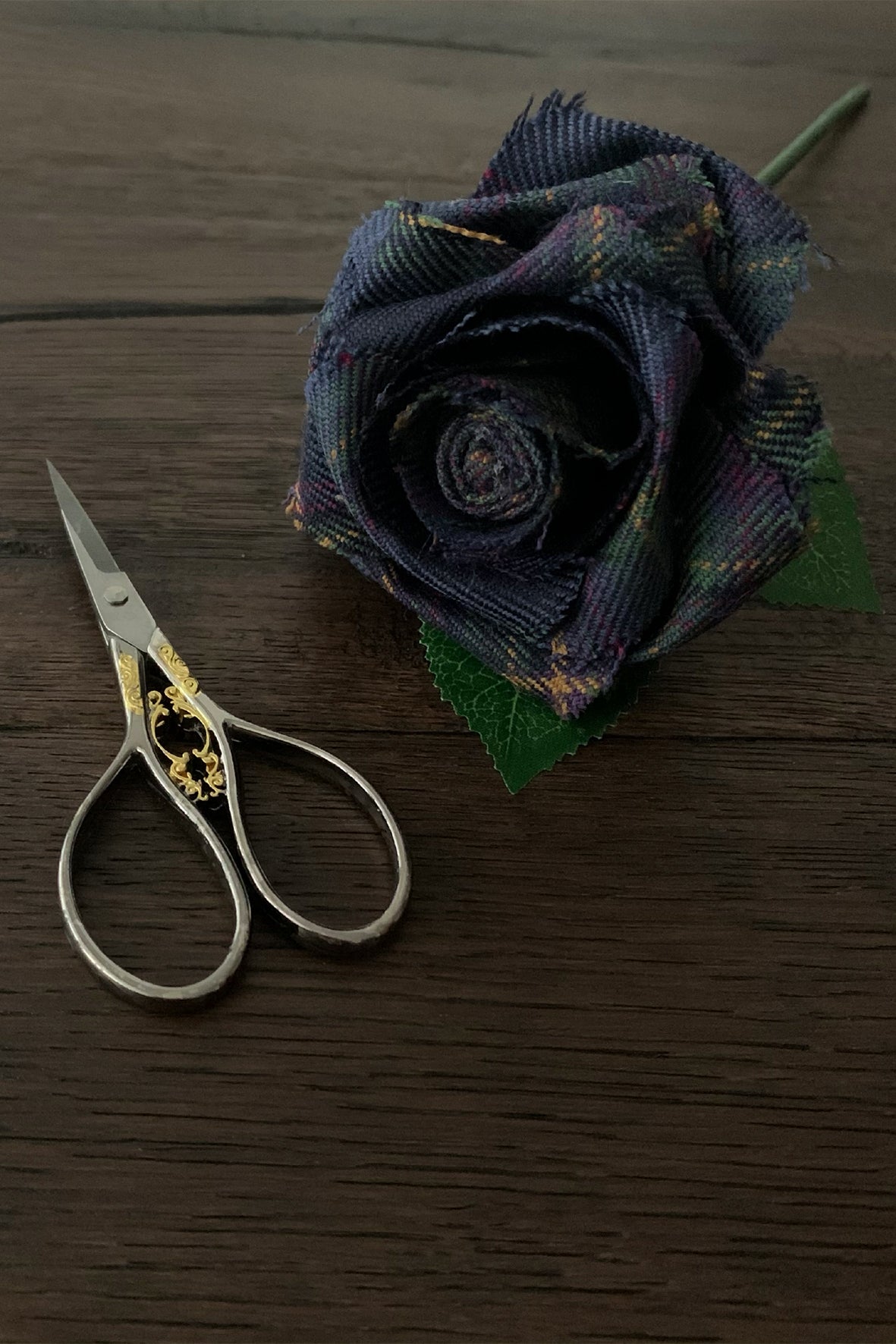 Handmade Tartan Rose Stems