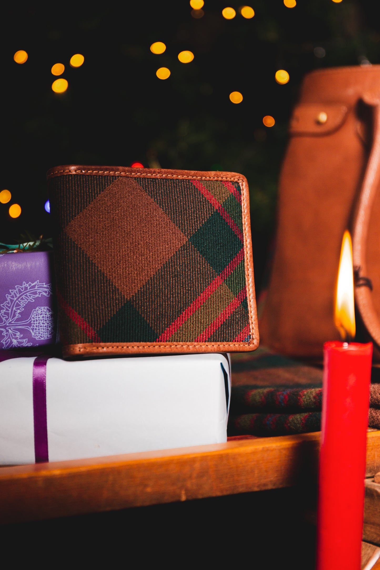 Tartan & Leather Wallet