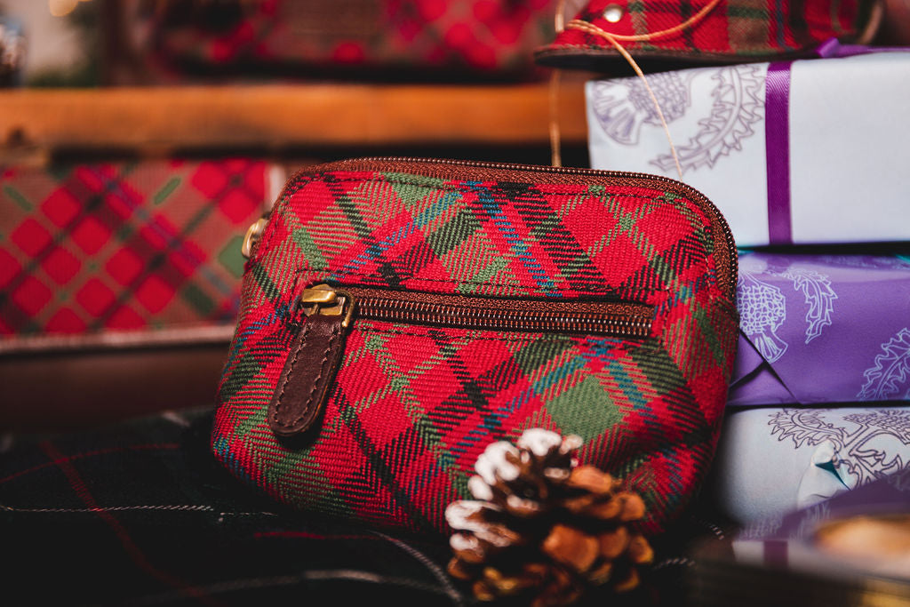 Tartan & Leather Coin Purse