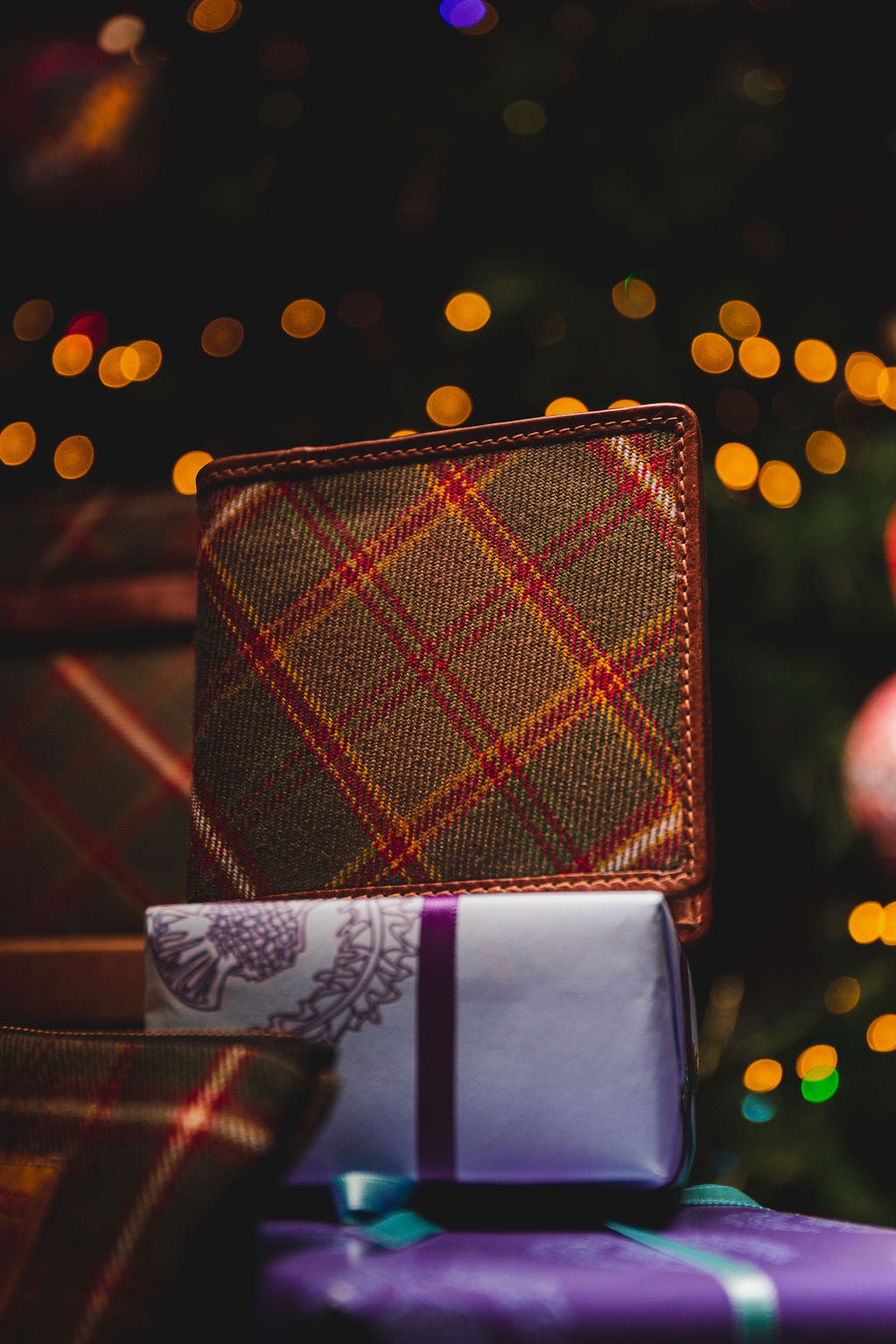 Tartan & Leather Wallet