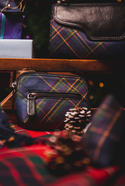 Tartan & Leather Coin Purse