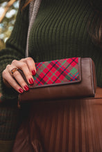 Load image into Gallery viewer, Tartan &amp; Leather Organiser Purse