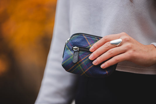 Tartan & Leather Coin Purse