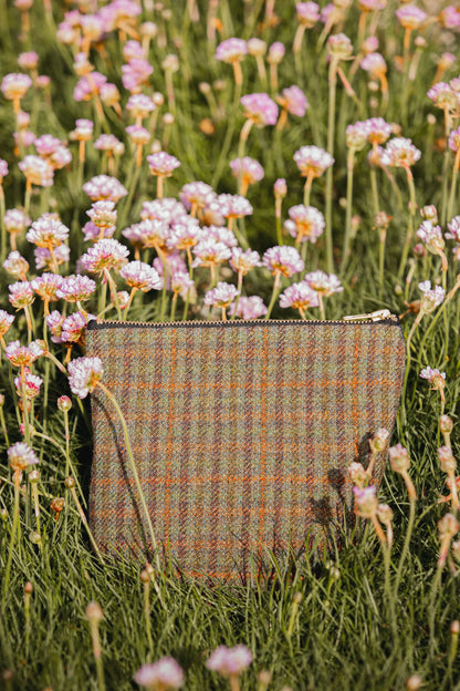 Fern Tartan & Tweed Small Washbag with Liberty Fabrics by LoullyMakes