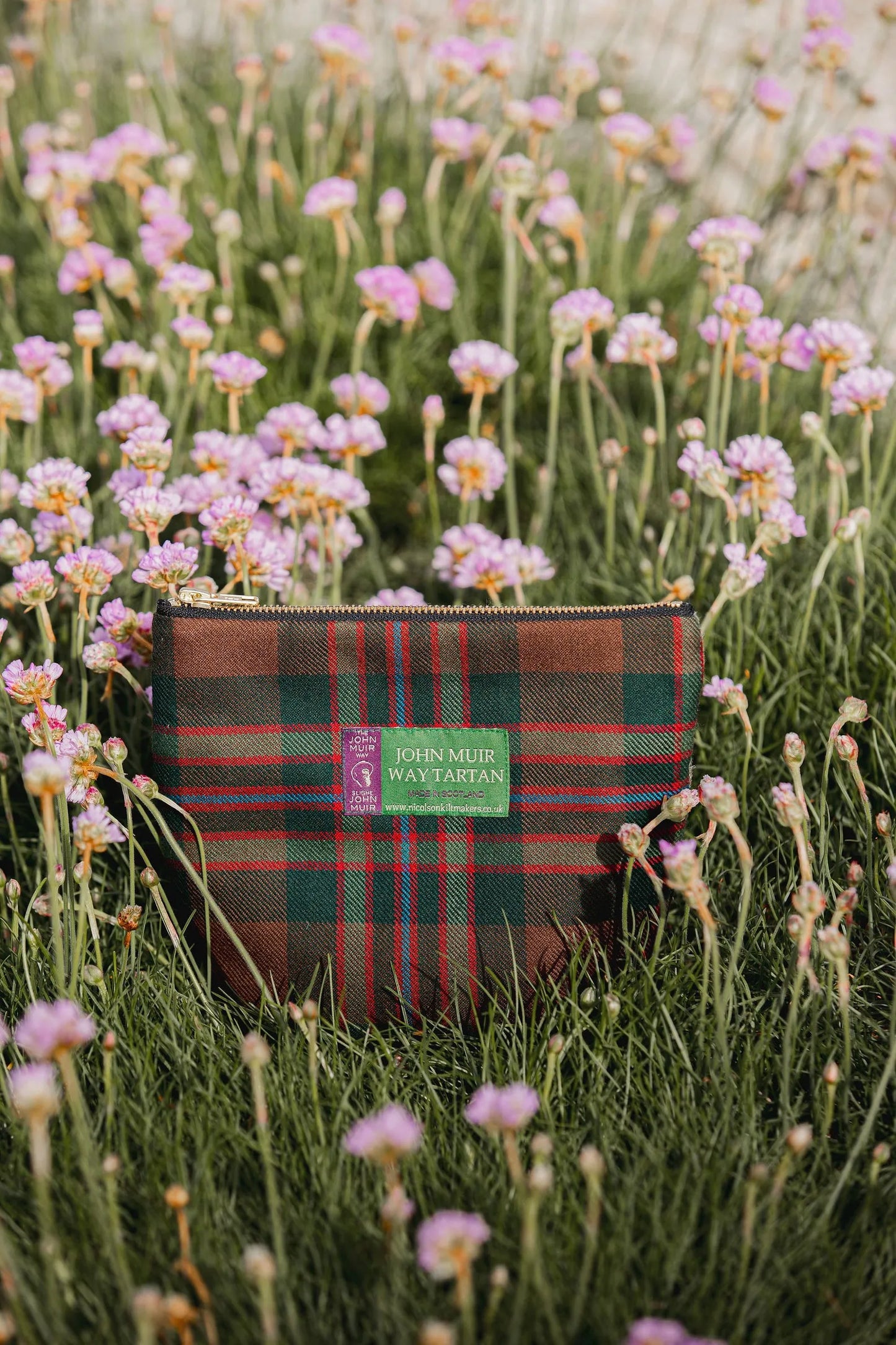 Fern Tartan & Tweed Small Washbag with Liberty Fabrics by LoullyMakes