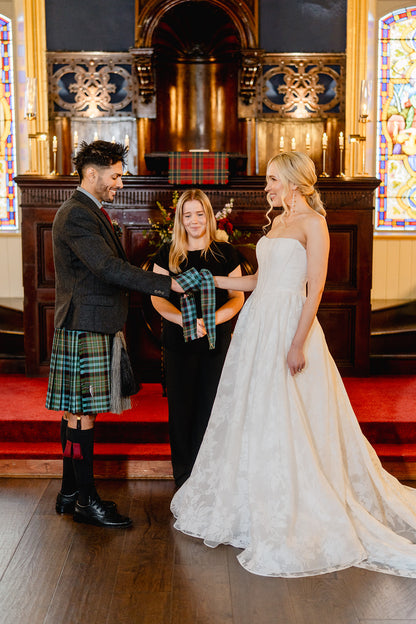 Handmade Tartan Handfasting Ribbon