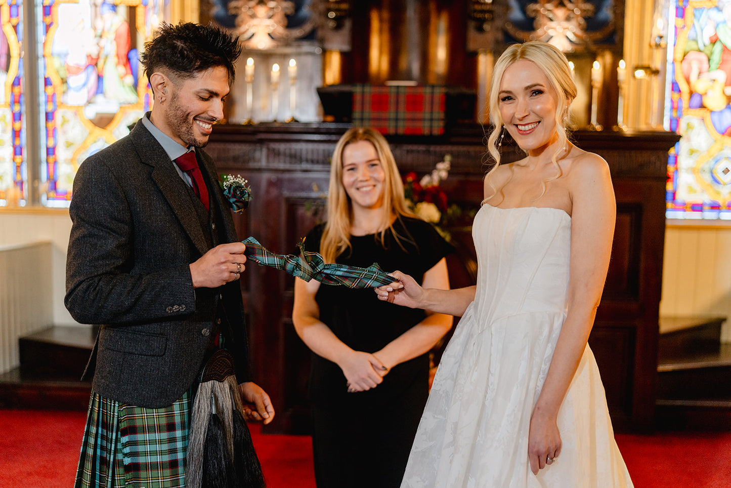 Handmade Tartan Handfasting Ribbon