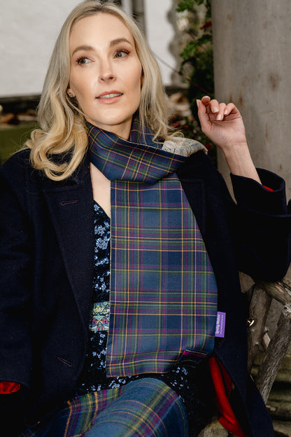 Pure Wool Tartan Scarf Lined with Liberty Fabric - Choose Your Own Tartan