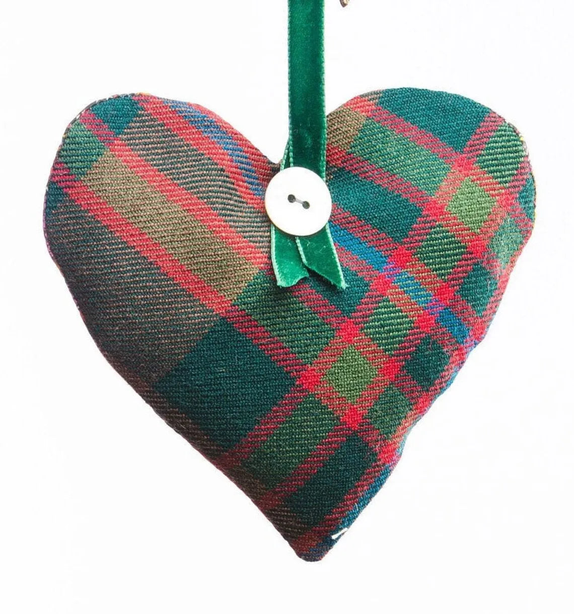 Tartan Scented Herb Hanging Heart Sachet by LoullyMakes