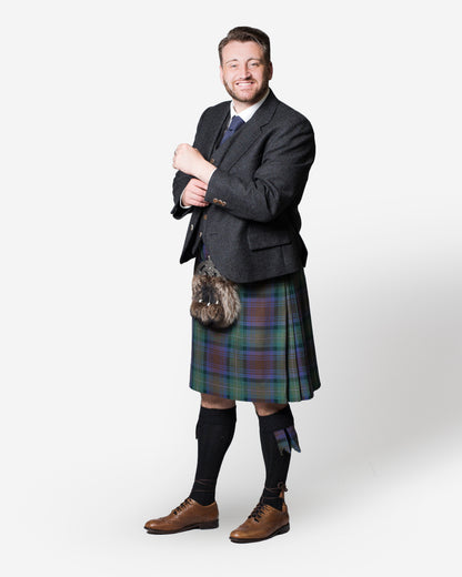 Isle of Skye / Lovat Charcoal Tweed Kilt Hire Outfit