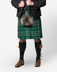 Exclusive Celtic FC tartan kilt and charcoal tweed jacket hire outfit