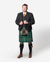 Load image into Gallery viewer, Exclusive Celtic FC tartan kilt and charcoal tweed jacket hire outfit