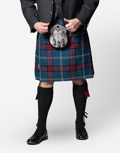 Gordon Nicolson Kiltmakers exclusive University of Edinburgh tartan kilt and charcoal tweed jacket hire outfit