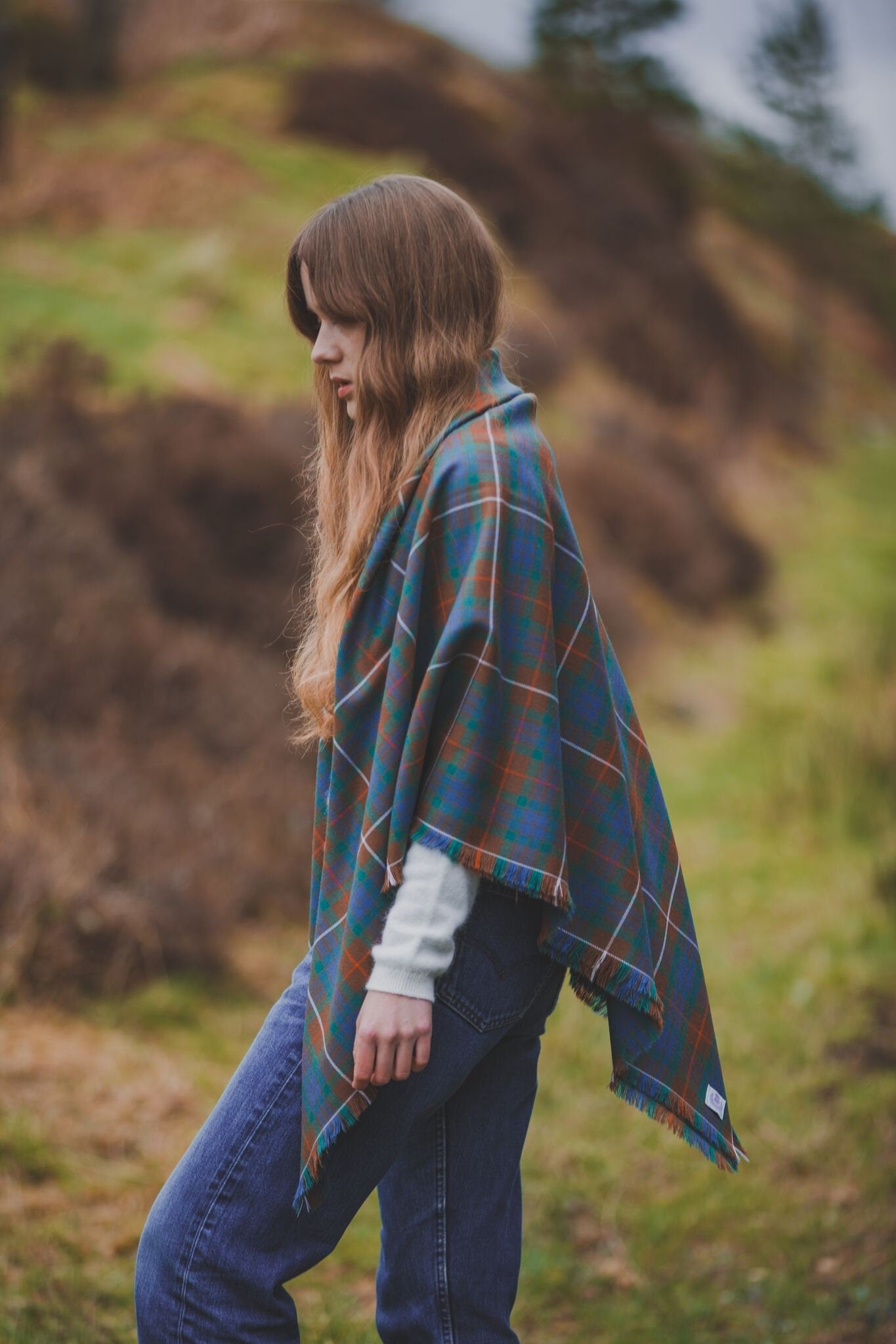 Ancient Hunting Fraser Outlandish Shawl by LoullyMakes