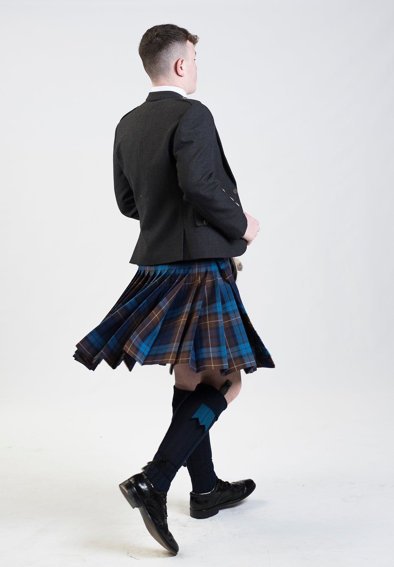 Blue Buchanan / Charcoal Holyrood Kilt Hire Outfit