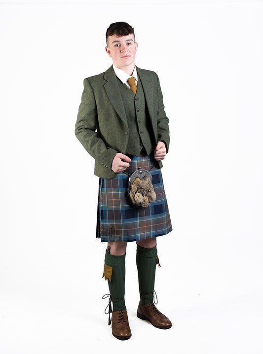 Holyrood / Lovat Green Tweed Kilt Hire Outfit