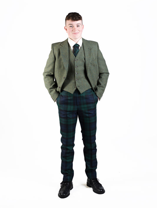 Black Watch Trews / Lovat Green Tweed Hire Outfit